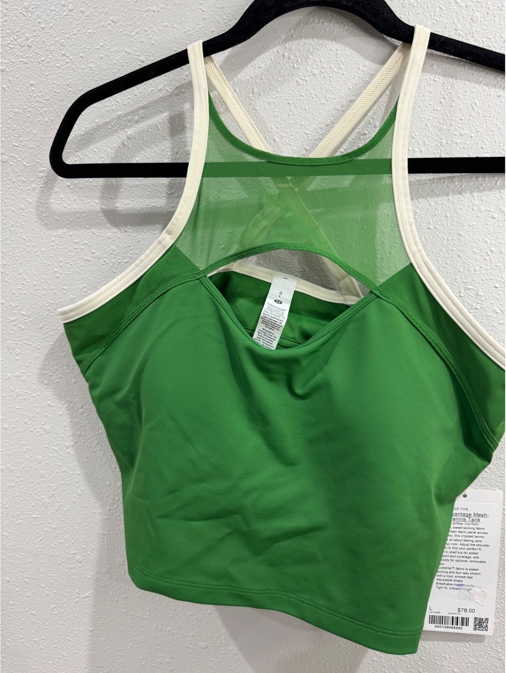 NWT Lululemon Ace Advantage Mesh-Panel Tennis Tank Size L